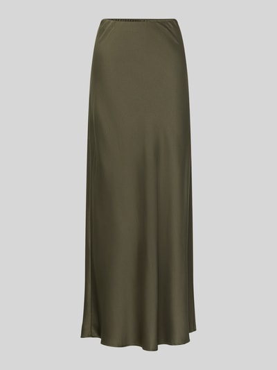 Produktfoto, olijfgroene uitlopende maxirok met elastische band Ausgestellter Maxi-Rock mit elastischem Bund Modell 'MERLE' van VERO MODA, Dames Maxi-Rock