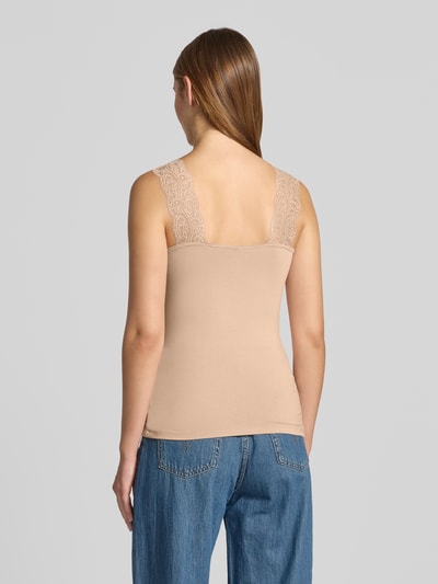 Pieces Slim Fit Tank Top aus Viskose-Mix Modell 'BARBERA' Taupe 5