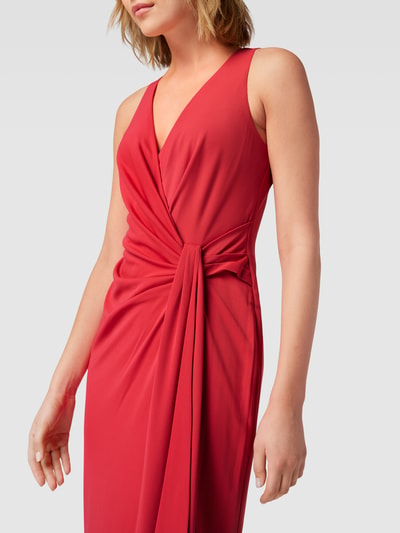 Lauren Ralph Lauren Abendkleid mit Knotendetail Modell 'KUYOTO' Hellrot 3