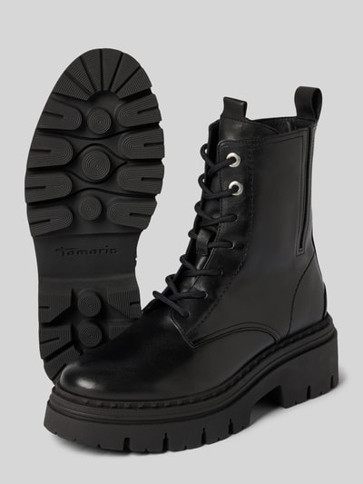 Tamaris Schnürstiefel aus echtem Rindsleder Black 4