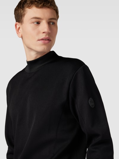 G-Star Raw Sweatshirt in unifarbenem Design mit Stehkragen Black 3