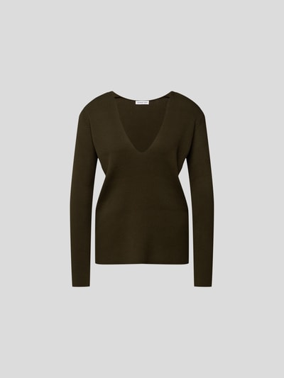 Designers Remix Pullover in Ripp-Optik Dunkelgruen 2