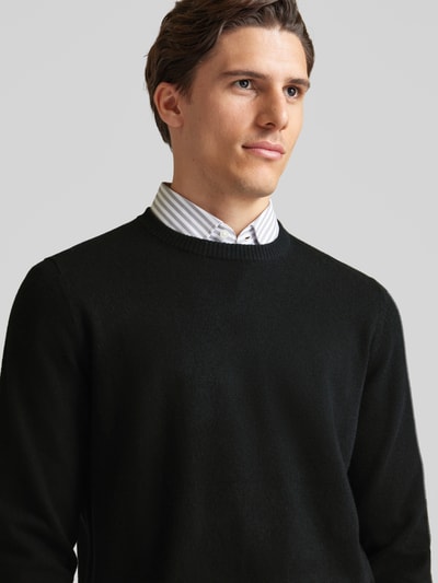 Christian Berg Men Gebreide pullover met ronde hals Zwart - 3