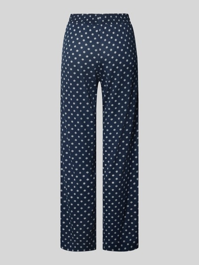 Produktfoto, Pyjama-Hose aus Baumwoll-Modal-Mix von Christian Berg Woman mit Allover-Muster, elastischem Bund, gerade Passform, blaue Farbe