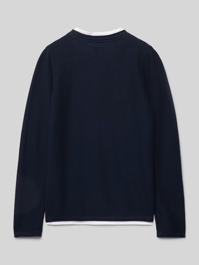 Jack & Jones Gebreide pullover met structuurmotief, model 'TWINN' Marineblauw - 3