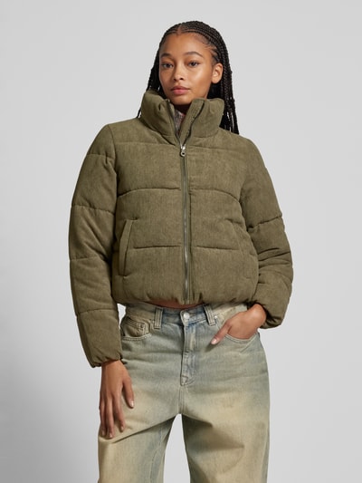 Only Regular Fit Steppjacke aus Cord Modell 'NEWDOLLY' Oliv 4