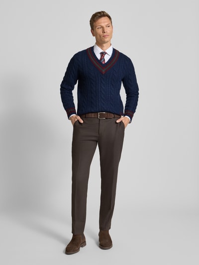 Polo Ralph Lauren Regular fit gebreide pullover van een mix van wol en kasjmier Marineblauw - 1