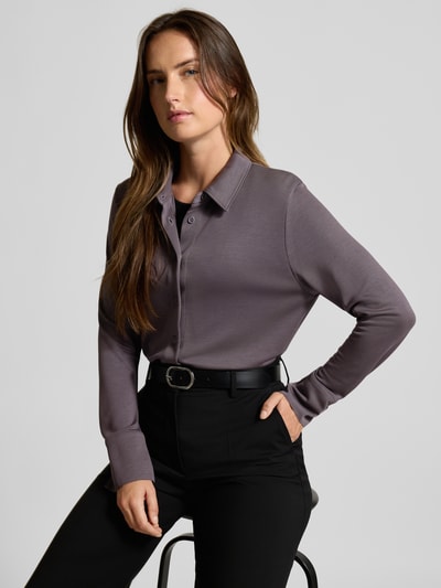 Windsor Regular Fit Bluse aus Lyocell-Mix mit Label-Detail Purple 3