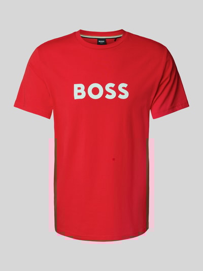 BOSS T-Shirt mit Label-Print Rot 2
