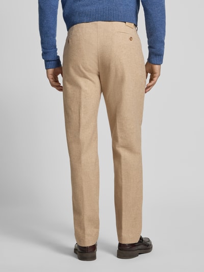 JOOP! Collection Regular fit stoffen broek met persplooien, model 'Hank' Beige - 5
