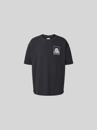 RHUDE Oversized T-Shirt mit Rundhalsausschnitt Black 1