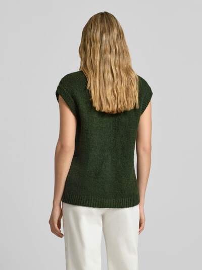 ICHI Strickweste mit V-Ausschnitt Modell 'BELABLUE' Khaki 5