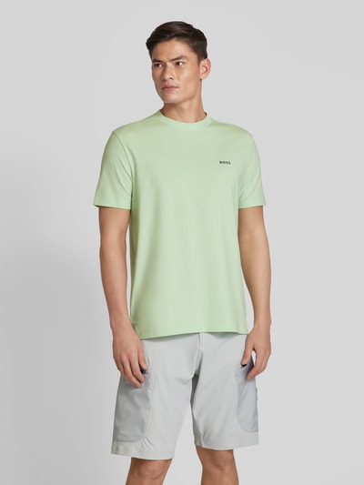 BOSS Green T-shirt met labeldetail Lichtgroen - 4