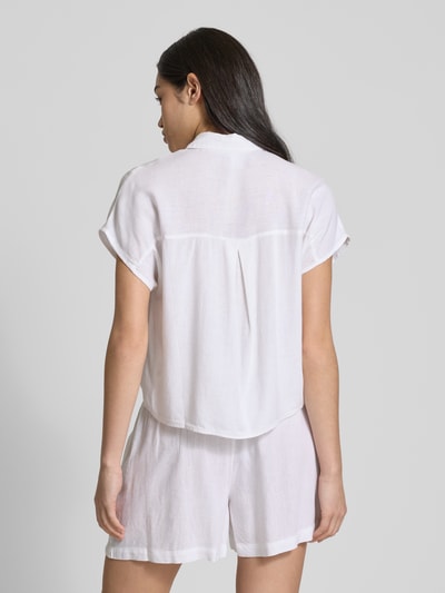 Pieces Boxy Fit Hemdbluse mit Knoten-Detail Modell 'PIA' Weiss 5