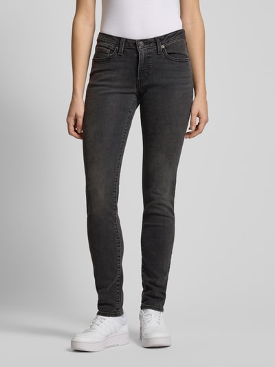 Levi's® Skinny fit jeans in 5-pocketmodel Antraciet - 4