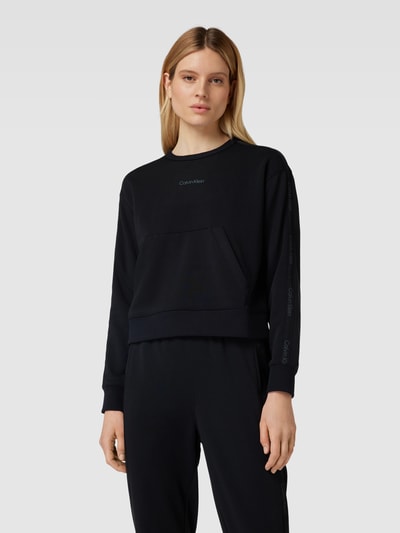 Calvin Klein Performance Sweatshirt met kangoeroezak Zwart - 4