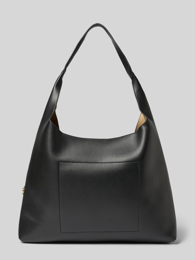 Seidenfelt Handtasche mit Label-Detail Modell 'LAINIO' Black 4