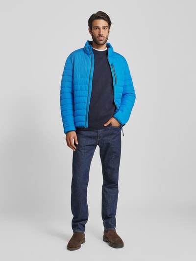 Fynch-Hatton Sweatjacke mit Stehkragen Blau 1