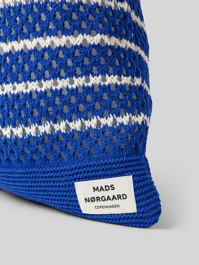 MADS NØRGAARD Handtas met labelpatch, model 'Belly Beach' Koningsblauw - 3