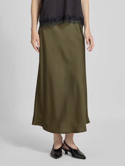 Vila Maxirok met elastische band, model 'VIELLETTE' Olijfgroen - 4