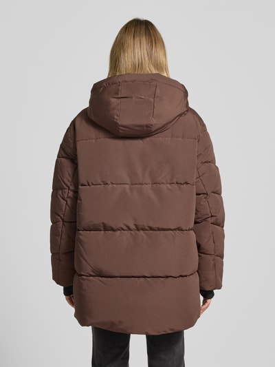 WITHBLACK Puffer Jacket mit Zweiwege-Reißverschluss Dunkelbraun 5