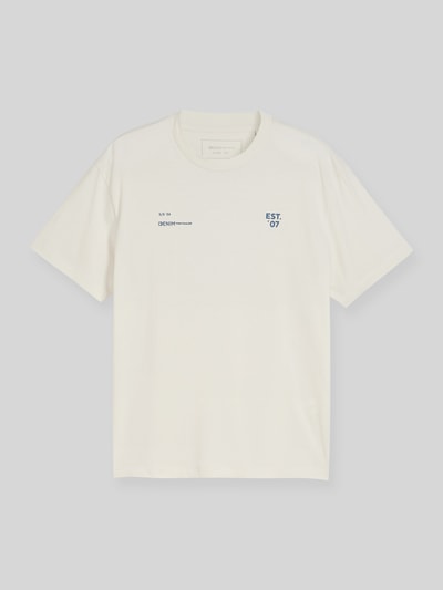 Produktfoto, Relaxed Fit T-Shirt aus reiner Baumwolle von Tom Tailor Denim, Optik: Unifarben, Label-Print, Rundhals, Kurzarm