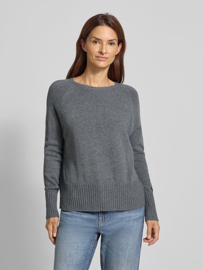 Marella Strickpullover mit Rundhalsausschnitt Modell 'SPIDER' Mittelgrau 4