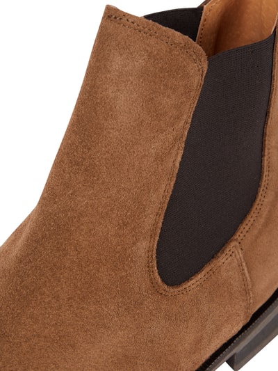 Selected Homme Chelsea Boots aus Veloursleder Modell 'Louis' Cognac 2