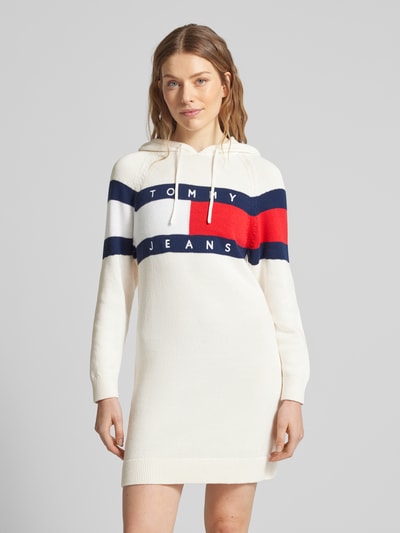 Tommy Jeans Gebreide jurk met capuchon Offwhite - 4