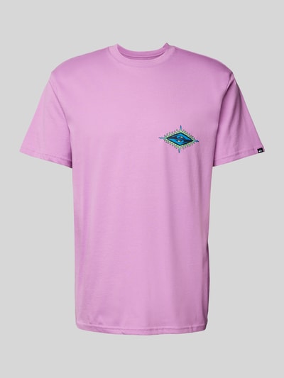 Quiksilver T-Shirt mit Label-Print Rosa 2