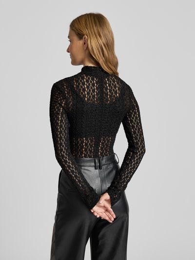Bardot Body mit Stehkragen und rückseitigem Reißverschluss Black 5