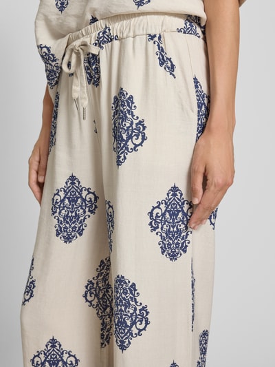 ZABAIONE Stoffen broek met elastische band Beige - 3