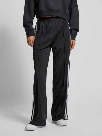 adidas Originals Flared sweatpants met vaste persplooien, model 'FIREBIRD' Zwart - 4