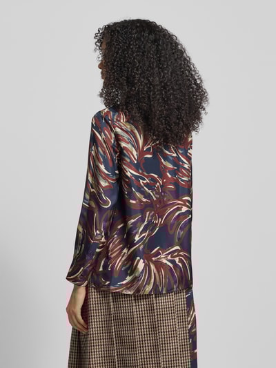 Weekend Max Mara Bluzka koszulowa o kroju regular fit z czystego jedwabiu model ‘RIVE’ Granatowy 5