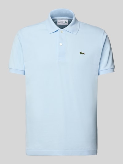 Produktfoto, Poloshirt mit Label-Stitching Modell 'L.12.12 CORE' von LACOSTE aus reiner Baumwolle, Regular-Fit, unifarbenes Design, Polokragen, kurze Knopfleiste, gerippte Ärmelabschlüsse, Rückenlänge bei Größe M 72 cm.
