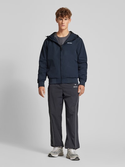 REVIEW Blouson met steekzakken, model 'BASIC' Marineblauw - 1