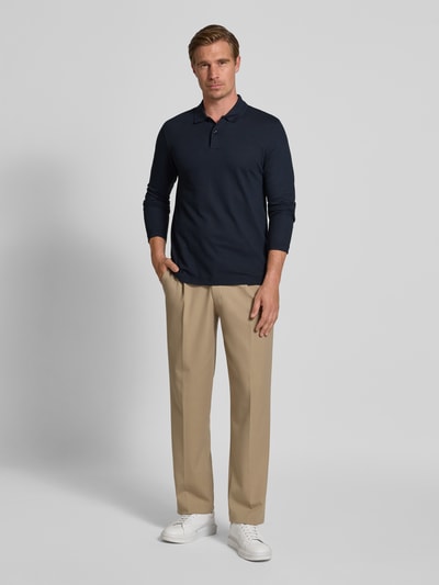 BOSS Regular fit poloshirt van katoenmix, model 'PITTMAN 240' Marineblauw - 1