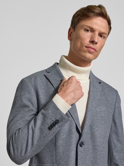 bugatti Regular Fit 2-Knopf-Sakko mit Reverskragen Hellblau 3