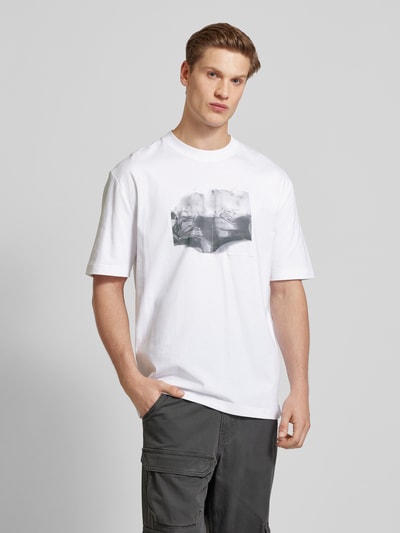 Calvin Klein Jeans T-shirt met labelprint Wit - 4