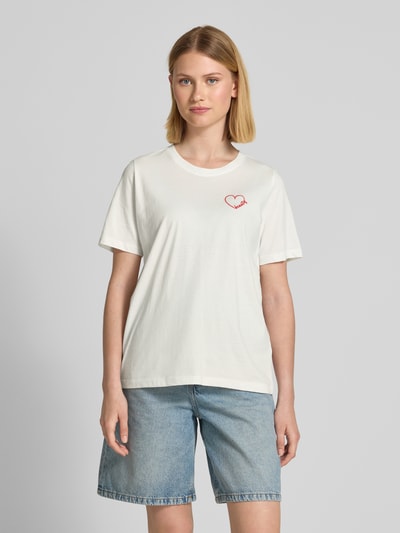 s.Oliver RED LABEL Relaxed Fit T-Shirt aus reiner Baumwolle Weiss 4