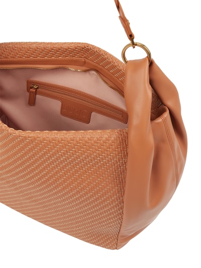 Liu Jo White Shopper in Flecht-Optik Camel 6