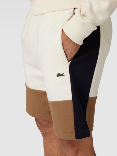 Lacoste Sweatshorts mit Colour-Blocking-Design Offwhite 3