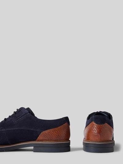 bugatti Derby schoenen met labeldetails, model 'Merlo' Marineblauw - 2