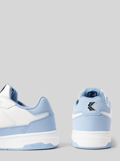 KARL KANI Ledersneaker mit Label-Details Hellblau 2