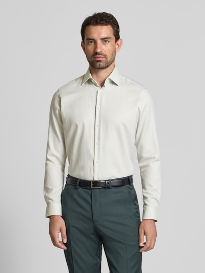 Christian Berg Men Regular Fit Business-Hemd mit Kentkragen Hellgruen 4