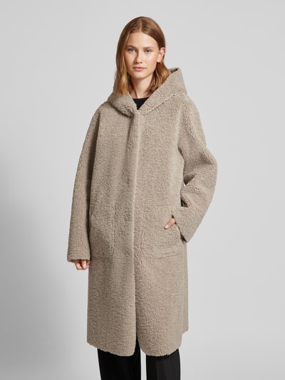 WHITE LABEL Jas met capuchon Taupe - 6