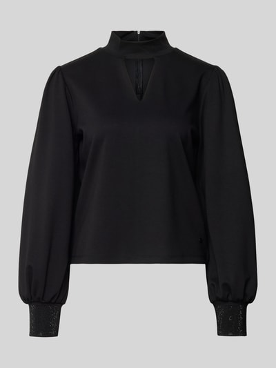 monari Sweatshirt mit Stehkragen und Cut Out BLACK 2