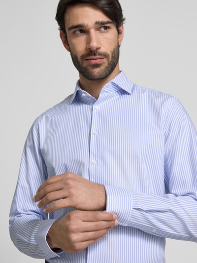 Jake*s Slim Fit Business-Hemd mit Knopfleiste Bleu 3
