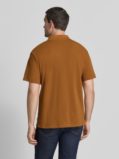 Scotch & Soda Relaxed Fit Poloshirt in Pique-Optik Camel 5