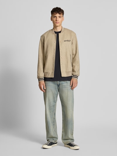 Replay College-Jacke mit Stehkragen und Label-Stitching Sand 1